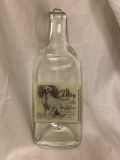 Clear Glass Flattened Wine Bottle Upcycle Spoon Rest Cheese Tray Wall Hanging