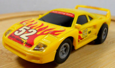 vintage slot car for parts or project tested not running yellow car