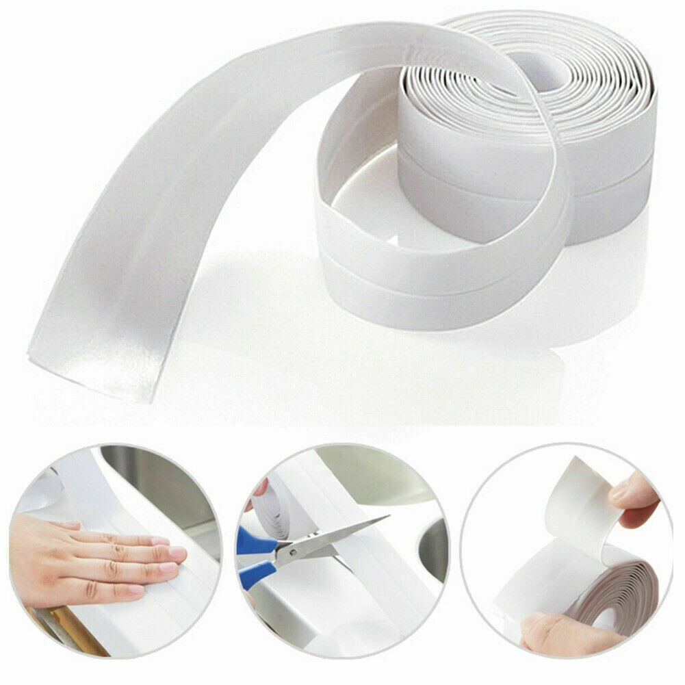 Bath Kitchen Caulk Tape Sealant Strip Self Adhesive Toilet Wall Sealing