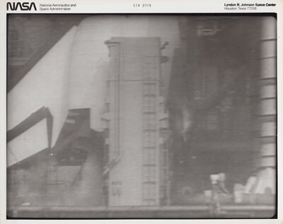 STS-41D Discovery RSLS Launch Abort Pad Fire Rare 1984 - Original NASA Photo