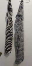 TWO Black/White Loop Scarves NICE 26
