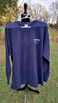 VTG Snowbird Longsleeve T-Shirt Mens XL Utah Ski Snowboard Navy Blue Gildan Tag