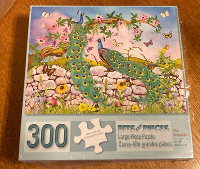 Bits And Pieces - Two Peacocks 300 Piece Puzzle - Rosiland Solomon New!