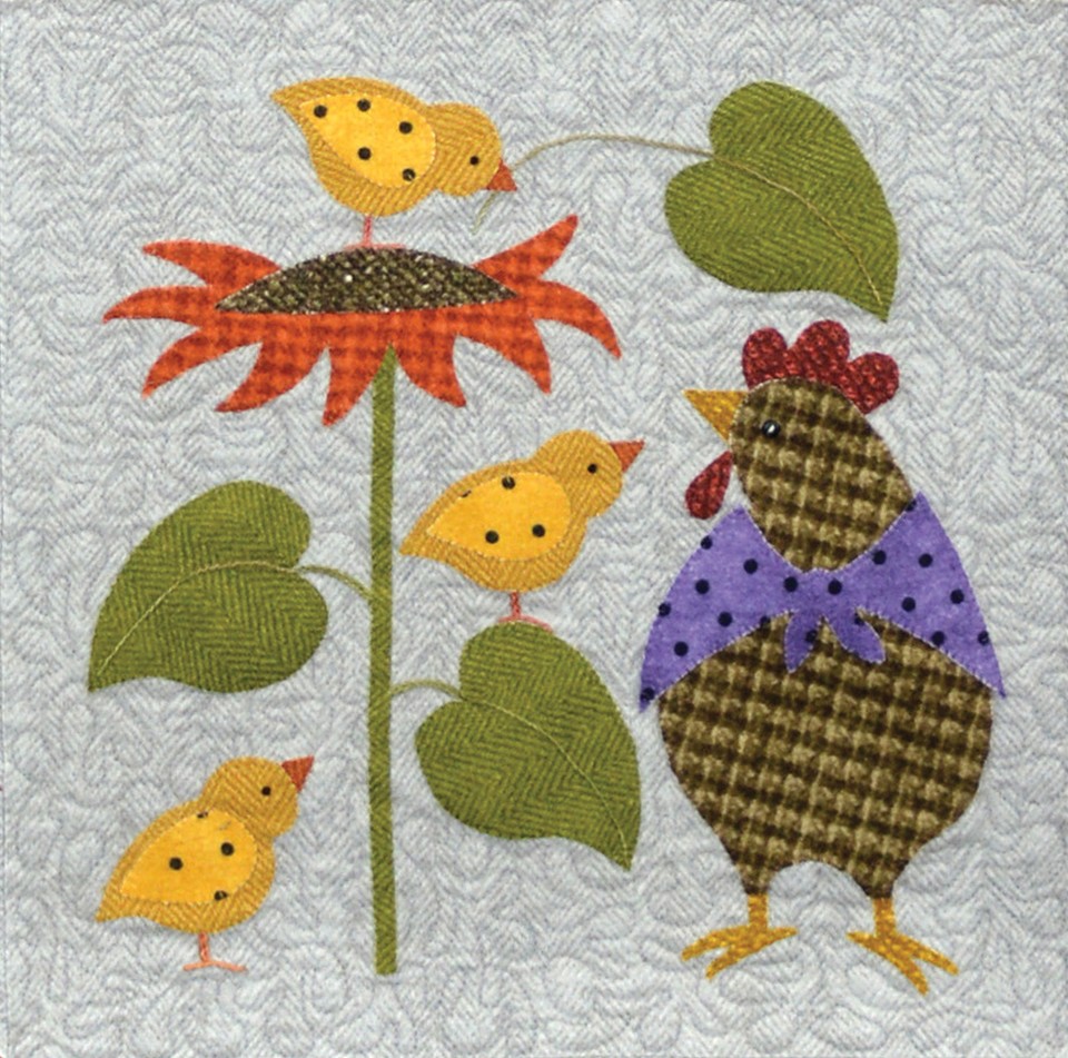 Here a Chick, There a Chick Woolies Applique Complete Quilt Pattern ...