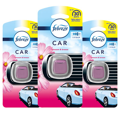 Febreze Blossom & Breeze Auto Clip Lufterfrischer Blumen Aroma Liquid 2ml x3