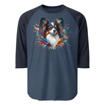 Papillon♡ Artistic Papillon Explosion Raglan Shirt | Men's Colorful ¾ Sleeve