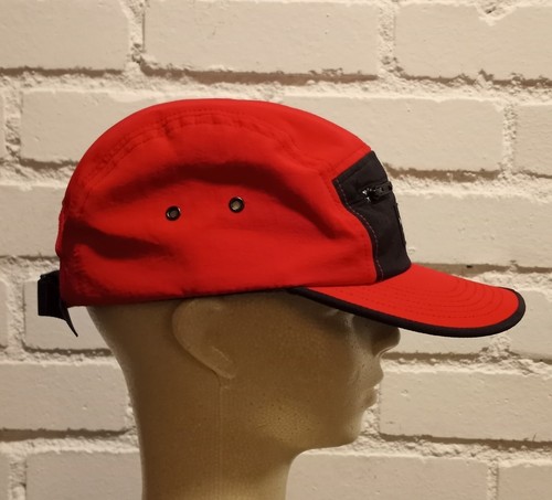 Raised By Wolves Front Zip 5 Panel Cap Red Black Adjustable Made In USA - Picture 5 of 8