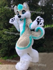 Fursuit Long Haired Huskies Dogs Foxes Animal Role-playing Party Costumes 171 