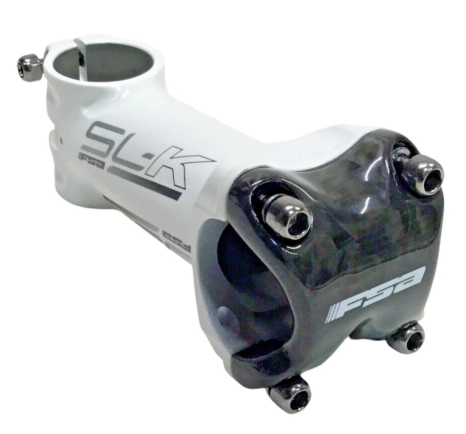 FSA SL-K Alloy Road-MTB Stem 31.8mm Clamp +/- 6° 1-1/8" Steer 100mm White 160g - Image 4 of 4