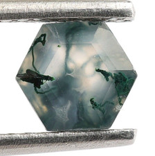 Natural Moss Agate Faceted Cut Hexagon Shape 5X5mm Healing Gemstone 0.70 Ct.