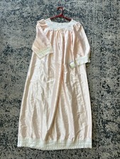 VINTAGE CHRISTIAN DIOR pale pink satin NIGHTGOWN - SIZE Medium NWT