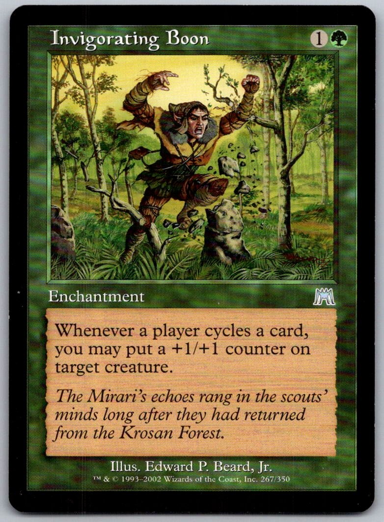 Invigorating Boon 267 Uncommon Onslaught Magic: The Gathering Lightly Played
