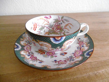 TASSE A THE ET SOUCOUPE PORCELAINE  SARREGUEMINES MINTON Lot 2.