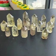 2.2LB Natural smokey citrine quartz obelisk crystal wand point healing 22-25pcs