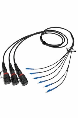 SENKO Fiber Optic Cable 6 LC Waterproof 10FT Breakout CUIJSM6LCN2010FT-C