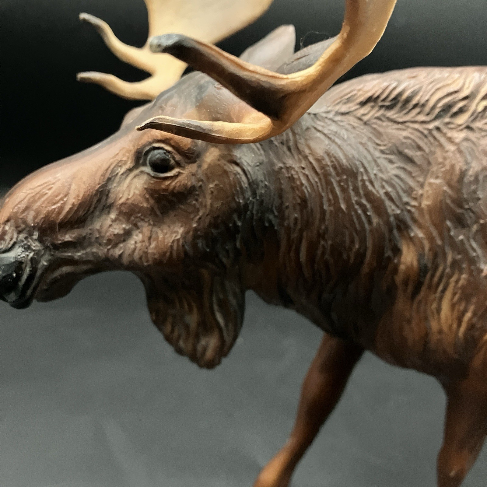 Vintage Breyer Bull Moose #79 12” Wildlife Model 1970s–80s Broken Antler Read