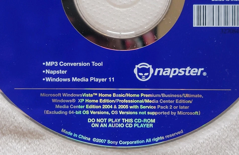 Sony Walkman CD-ROM MP3 conversion tool, Napster & Windows Media Player 11 - Image 2 of 2