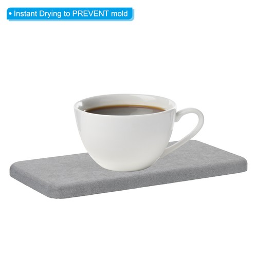 2 Pack Rectangle Water Diatomite Coasters  12.2x5.5inch, White - Foto 5 di 7