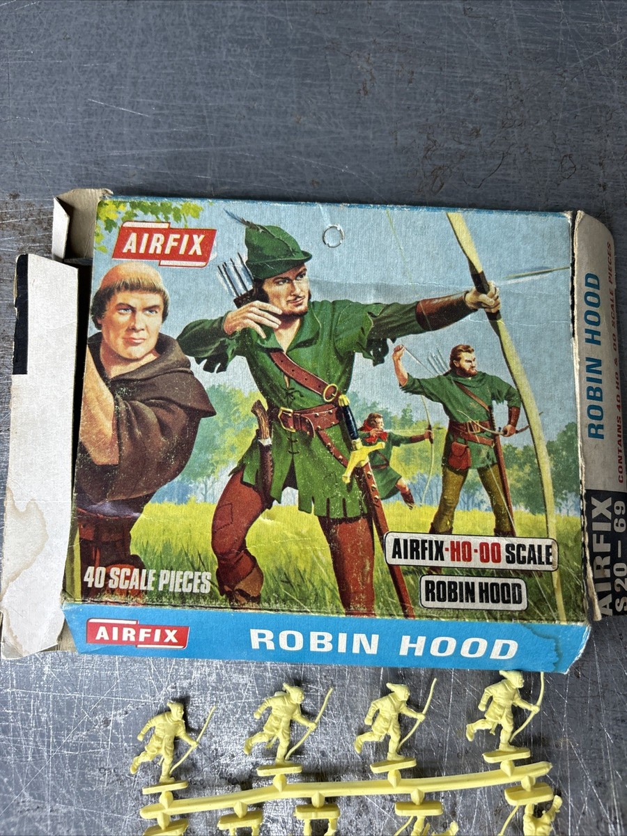 レトロ　ヴィンテージ　大量セット売り　ミリタリー　未組立 当時物 AIRFIX VTG Airfix S20-59 Robin Hood HO/OO Scale Figures Model Kit 29pcs