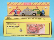 Car-Horse Renault 4cv 4 cv chaine de montage ile Seguin style Dinky cij jrd