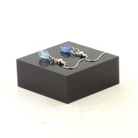 Ohrringe 1 Perle Aquamarin Du Brazilien Stahl Inoxydable. Made In Germany