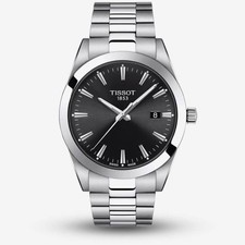TISSOT Gentleman T127.410.11.051.00 Quartz Black Dial 40mm Warranty - UK seller