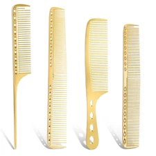 Professional Barber Aluminum Comb Set Metal Combs for Cutting Comb Hair Hairdres