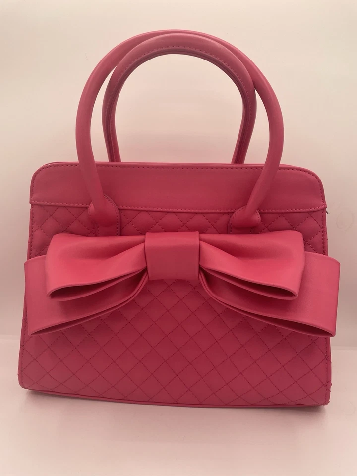 Scarleton Handbag Barbie Bubblegum Pink Quilted Purse Bow  - Image 3 of 4