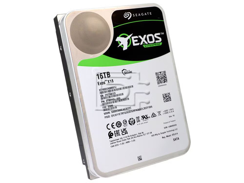 Seagate Exos X18 ST16000NM001J 16TB 3.5in LFF 6Gbps 7.2K RPM FastFormat 512e HDD
