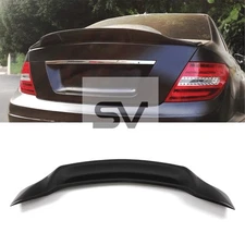 GLOSS BLACK REAR SPOILER R STYLE PSM LIP WING FOR MERCEDES C-CLASS W204 07-13