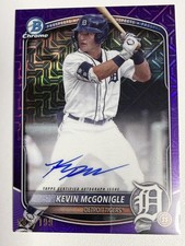 2025 Bowman Chrome Kevin McGonigle On-Card Auto Purple Mojo /199 - BMA-KM
