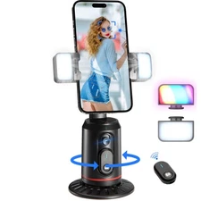 Auto Face Tracking Smartphone Tripod 360° Rotation with Remote Light