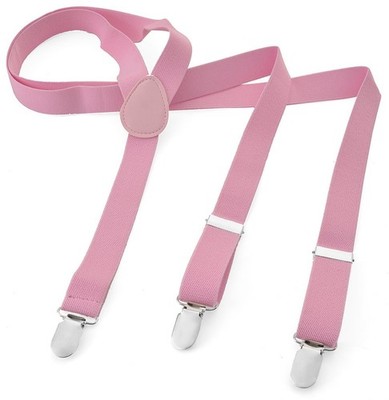 Lange Träger für Damen und Herren, Y-Form, 3 Clips, elastisch, schmal