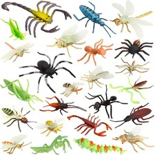Insect Bug Toy Figures for Kids Boys Girls 24Pcs , 2-4  Fake Bugs - Fake Spider
