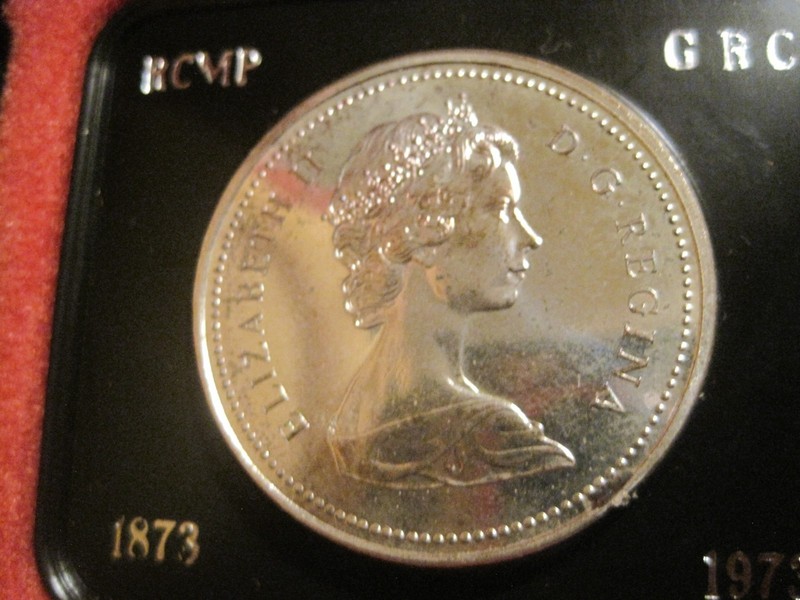 1873-1973 Canada Silver Dollar– RCMP Centennial– Uncirculated in Orig Clamshell