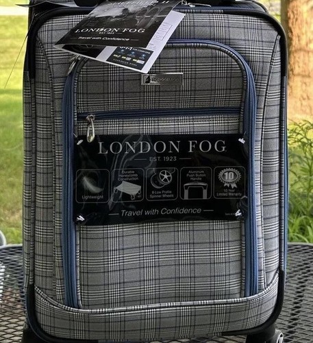 London Fog Sheffield II Collection 20” Expandable 8 Wheels Spinner Carryon Lug - Picture 3 of 11
