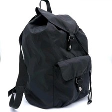 Gianni Versace Couture Nylon Backpack Drawstring  Medusa Engraved Snap Buttons