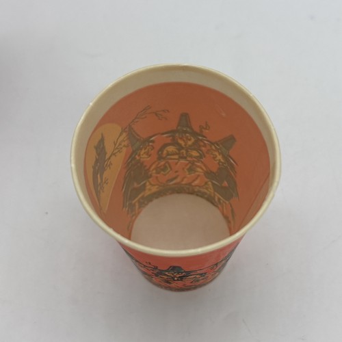 VINTAGE BEACH HALLOWEEN Wax PAPER CUPS HANDI-Set 1950 Kalamazoo Witch Rare lot - Bild 3 von 7