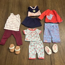 Lot of 18  Doll Clothing Pajamas Our Generation 4 outfits 2 shoes