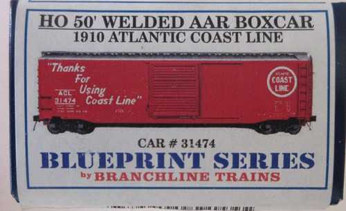 CAJA AAR SOLDADA ESCALA HO BRANCHLINE BLUEPRINT 1910 ATLANTIC COAST LINE 50' #31474 | Zustand: New