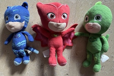 Kuscheltier PJ Masks Just Play Catboy Owlette Gecko Blau Rot Grün 3er Set