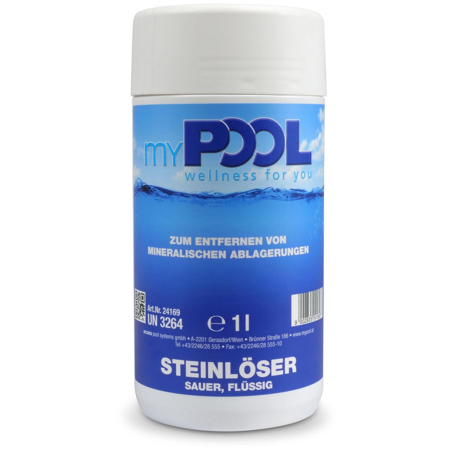 1 L myPOOL disolvente de piedras limpiador ácido cal-ex descalcificador para piscina spa piscina