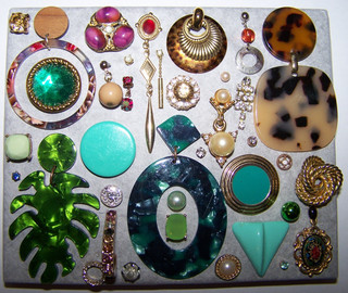 SINGLE Pierced Stud Earring Lot Wear Craft JewelryArt Multicolor Acrylic Lucite