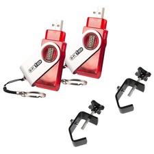  2 Chauvet DJ Lighting D-Fi USB Wireless DMX Control Light Transceiver  Clamps