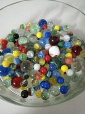 Lot Of Vintage Unsorted Marbles 3 lbs Estate Find Assorted Sizes And Patterns
