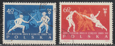 Poland 1963 SC# 1147 - 1148 - Fencers and knights in armor - Used Lot # 40