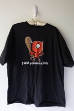 I Wish You Were A Pinata Devil Graphic Tee Mens XL Y2K  Humor Short Sleeve Black