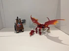 Lego 7017 Viking Catapult versus the Nidhogg Dragon Incomplete