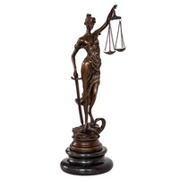 Bronzeskulptur Justitia Justizia Bronzefigur Bronze Figur Skulptur Antik-Stil