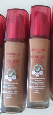 2x BOURJOIS Healthy Mix Clean & Vegan Liquid Foundation 30ml - Caramel - NEU